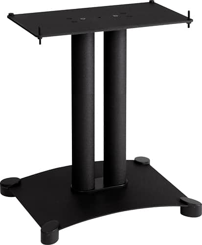Angle. Sanus - Foundations Steel Series Center-Channel Speaker Stand - Black.