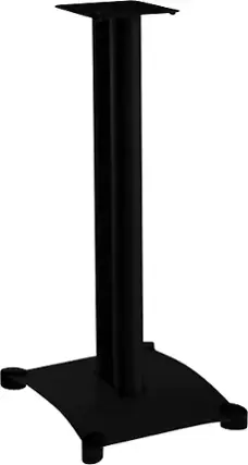 Front. Sanus - Foundations Steel Series Bookshelf Speaker Stand (Pair) - Black.