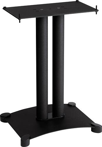 Angle. Sanus - Foundations Steel Series Center-Channel Speaker Stand - Black.