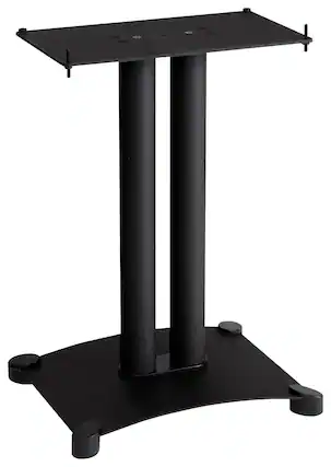 Front. Sanus - Foundations Steel Series Center-Channel Speaker Stand - Black.