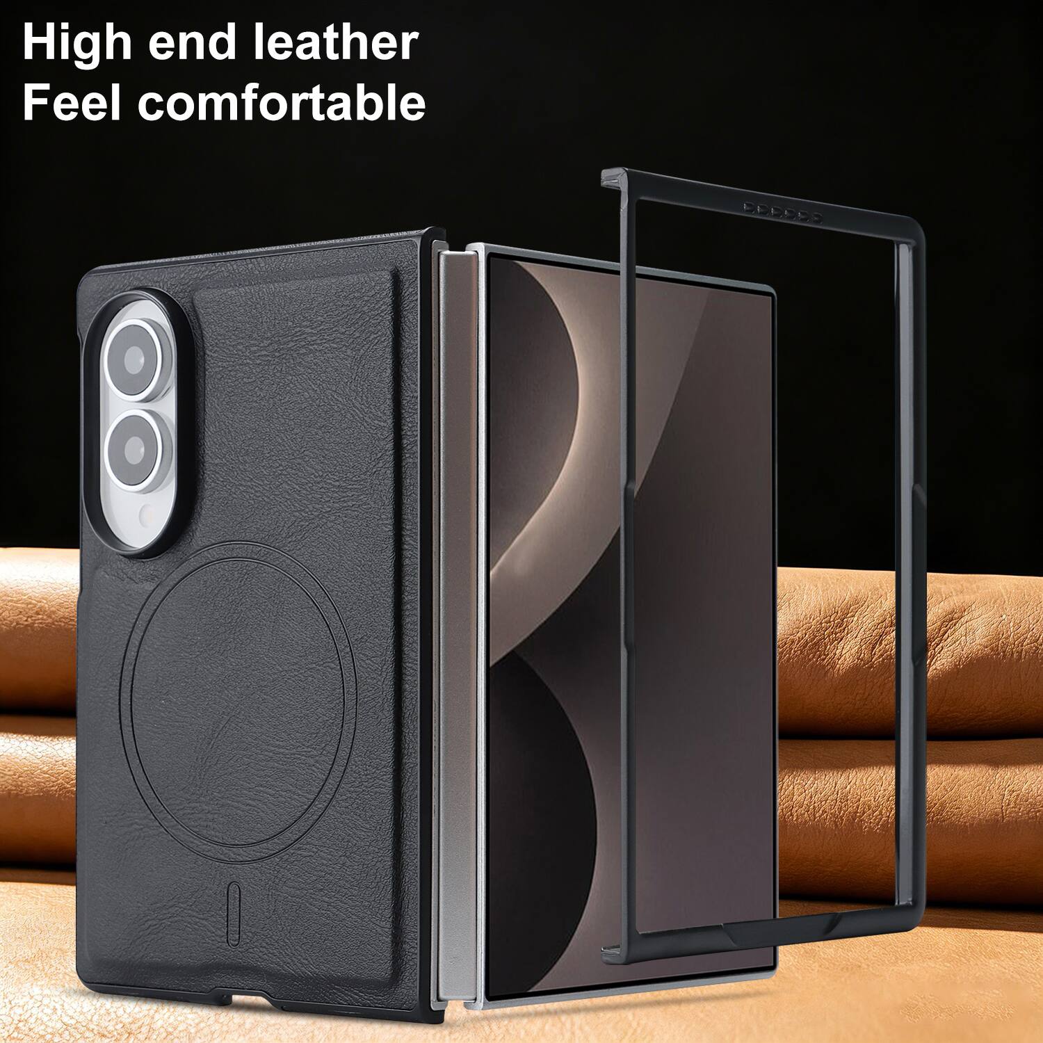 High end leather  
Feel comfortable