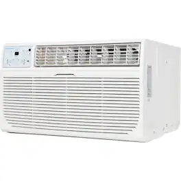 Keystone - 12,000 BTU 550 Sq. Ft. 230V Through-the-Wall Air Conditioner with 10,600 BTU Supplemental Heat Function - White