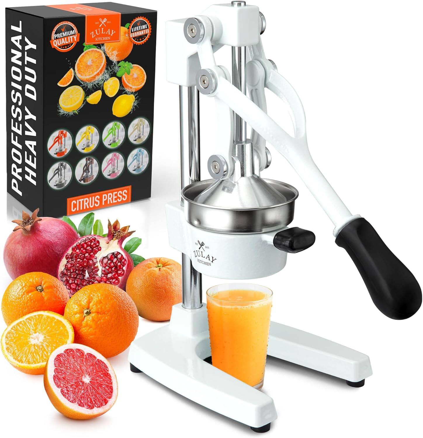 Zulay Kitchen Professional Citrus Juicer Heavy Duty Manual Orange