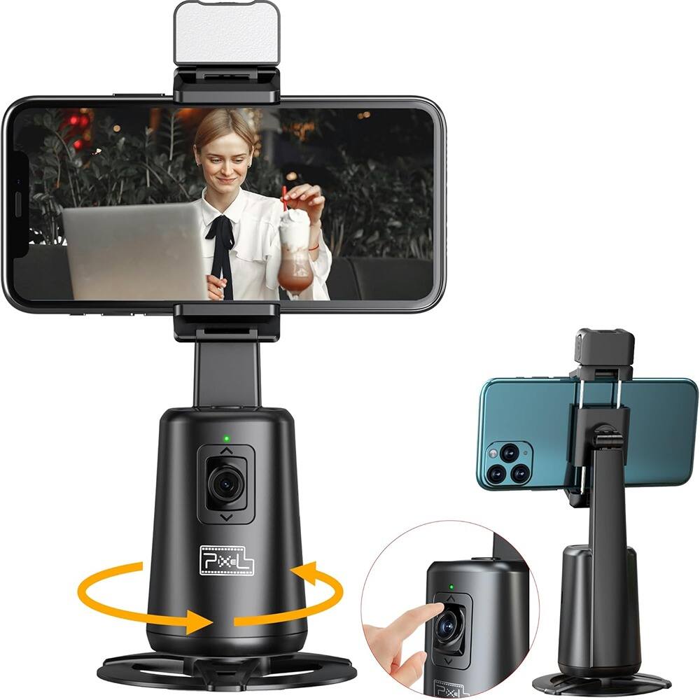 ACJPR - Auto Face Tracking Tripod, 360° Rotation, Smart Shooting Stand for iPhone