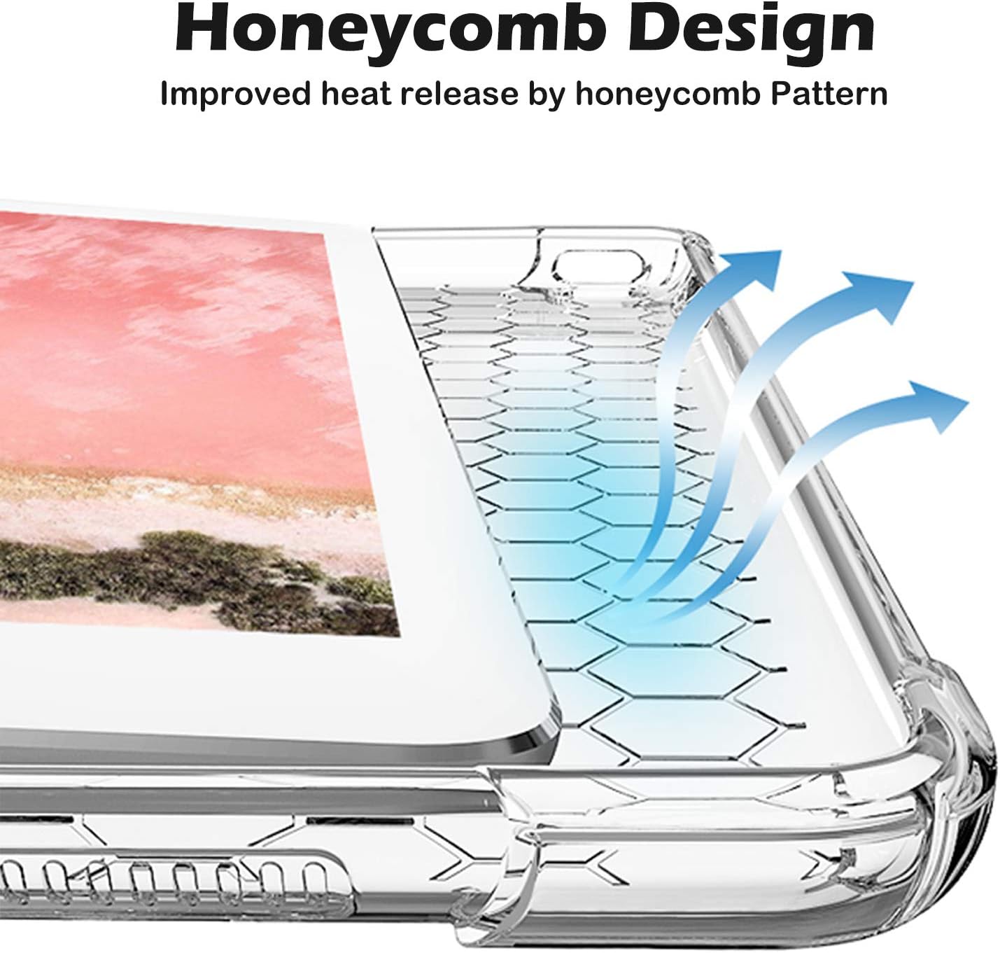 Honeycomb Design  
Improved heat release by honeycomb Pattern