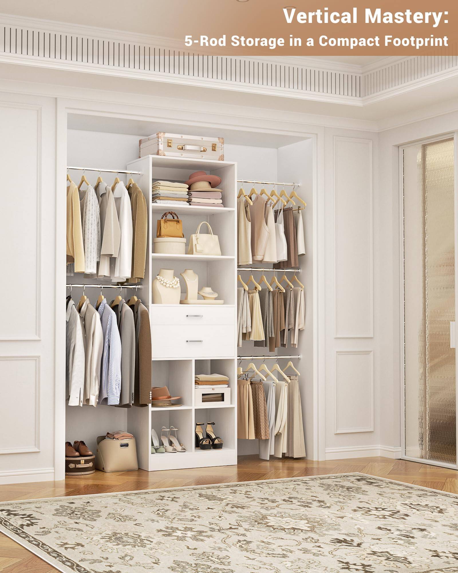 Vertical Mastery: 5-Rod Storage in a Compact Footprint