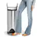 Left Zoom. simplehuman - 45 Liter / 11.9 Gallon Butterfly Lid Kitchen Step Trash Can - Brushed Stainless Steel.