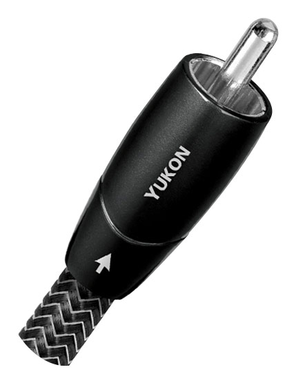 Angle View: AudioQuest - Yukon 6.6' RCA Interconnect Cable - Black/Silver