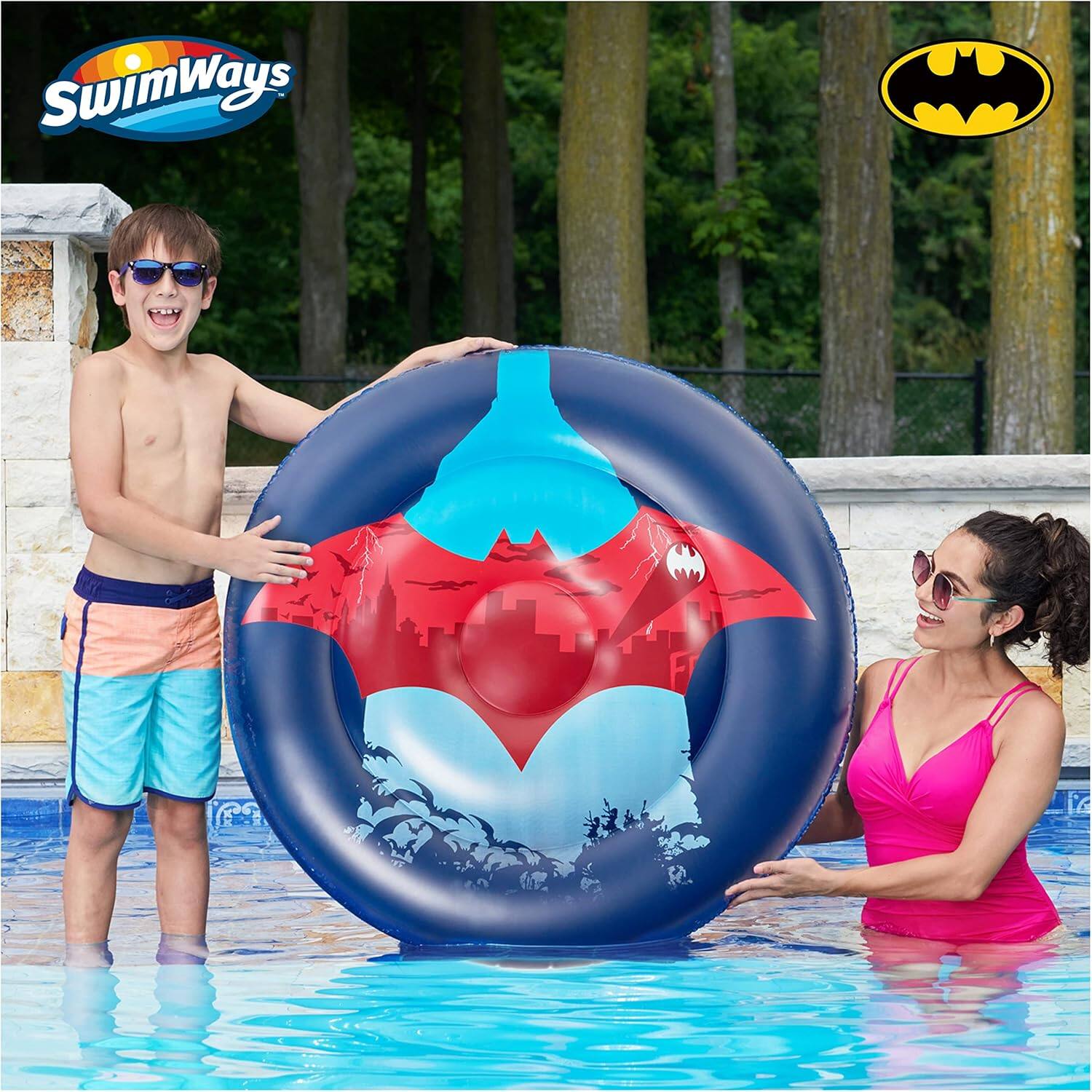 Angle. Mattel - DC Batman Reversible Boat Float.