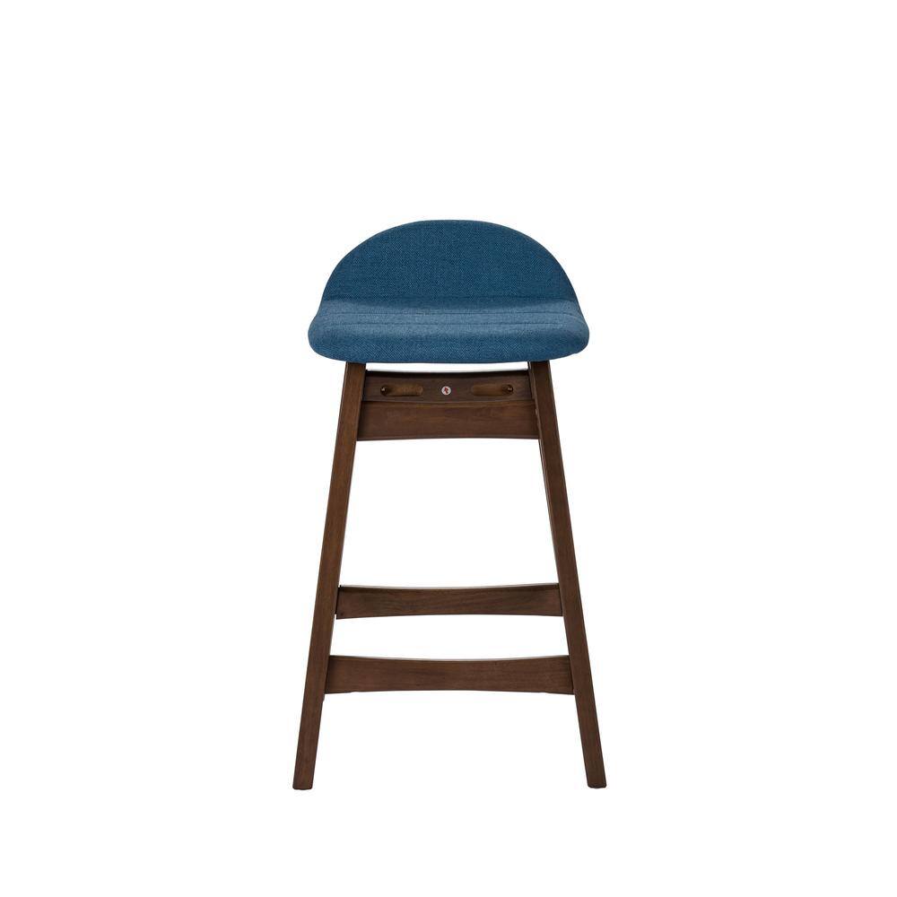 Left. Liberty Furniture Industries - Space Savers 24 Inch Counter Chair - Blue (RTA)-Set of 2 in Satin Walnut - Brown.