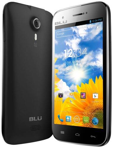 Front Standard. Blu - Studio 5.0 Cell Phone (Unlocked) - Black.