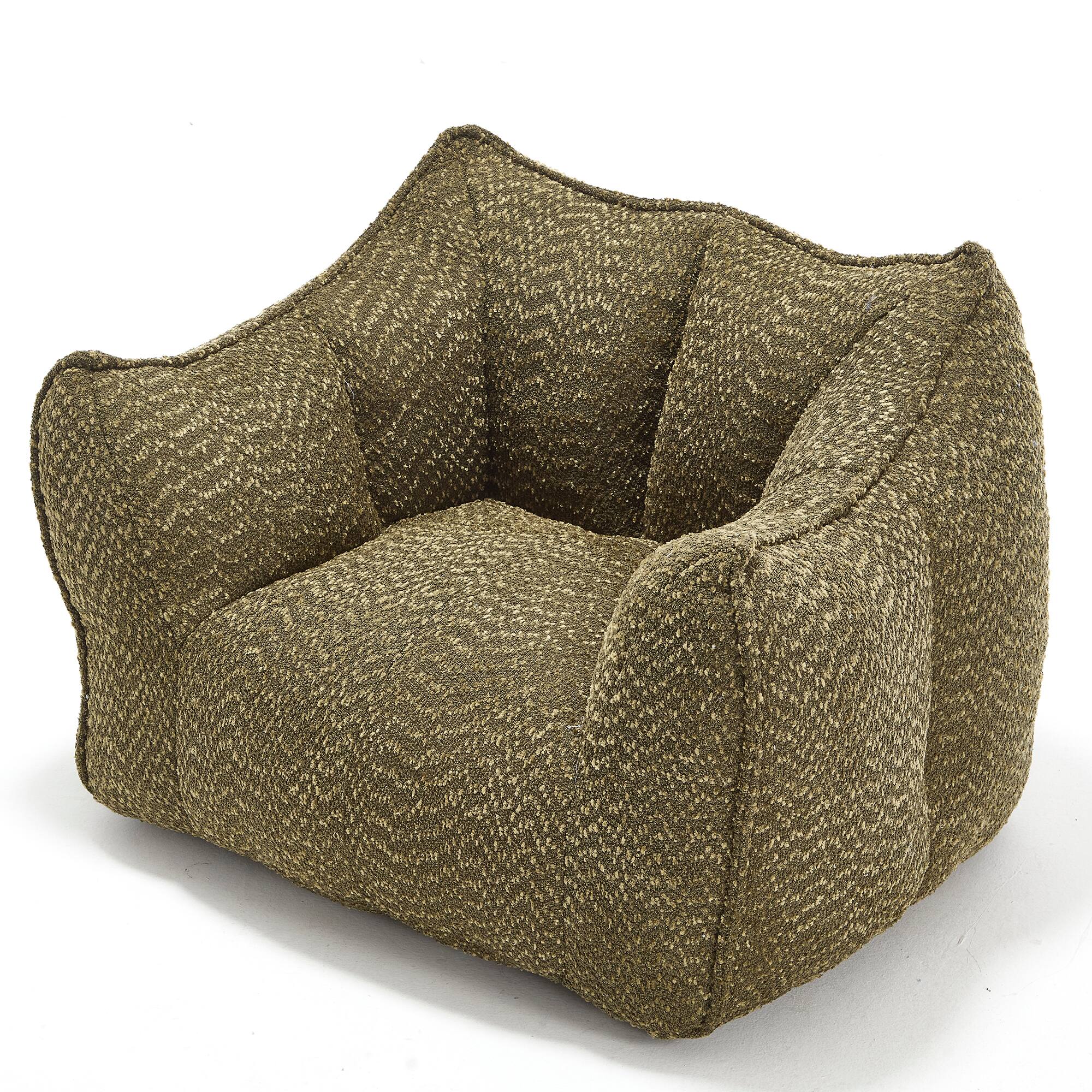 Alt View 9. GOODSILO - Premium Square Lazy Sofa Chair with High-Resilience Foam for Living Room and Bedroom Comfort - Olive Green.