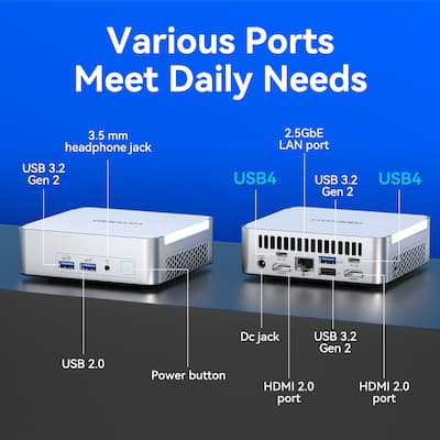 GEEKOM XT13 Pro Mini PC, Intel Core i9 13900HK Mini Computer, 32GB GEEKOM XT13 Pro Mini PC, Intel Core i9 13900HK Mini Computer, 32GB