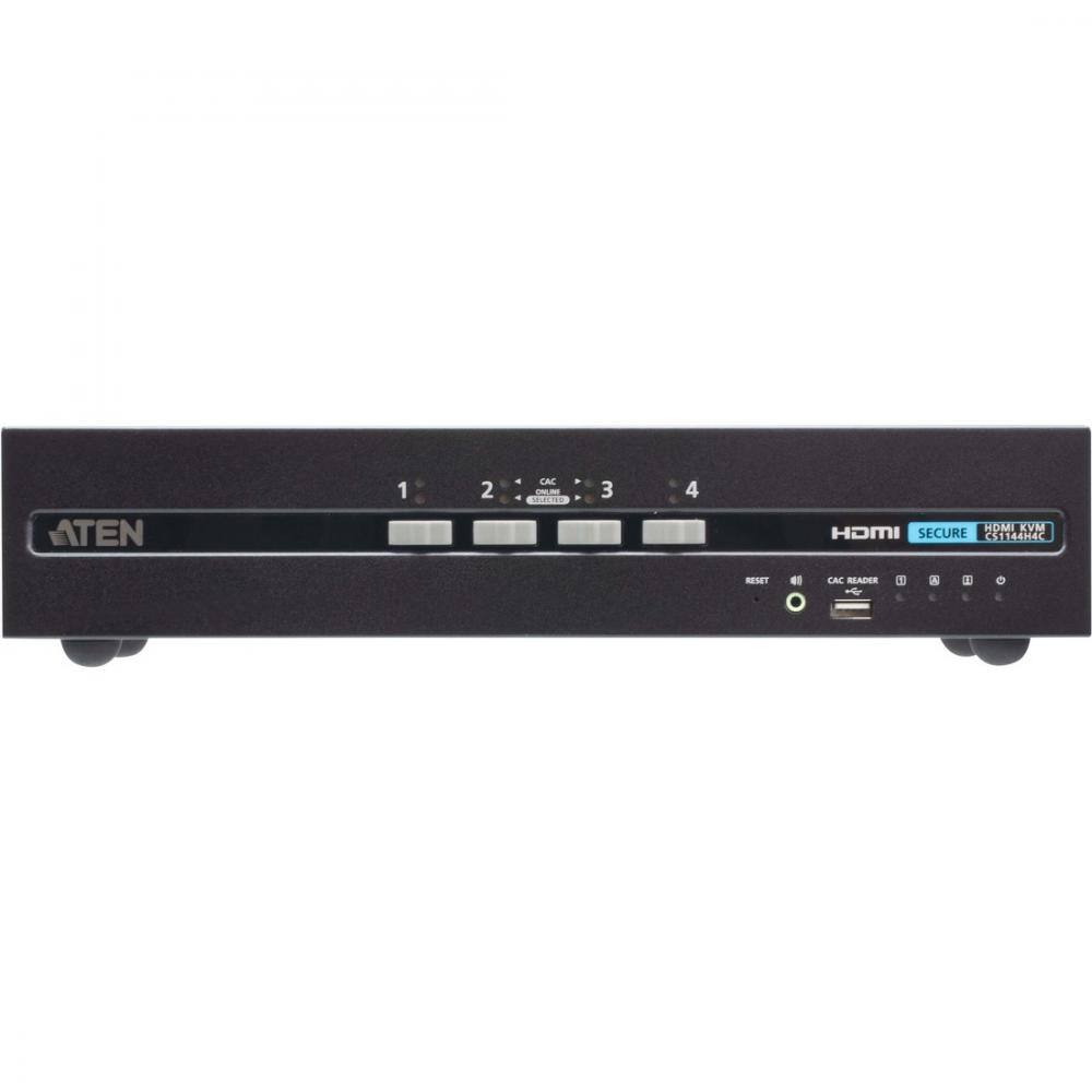 ATEN  
1  
2  
CAC ONLINE SELECTED  
3  
4  
HDMI KVM HDMI SECURE CS1144H4C  
RESET  
CAC READER