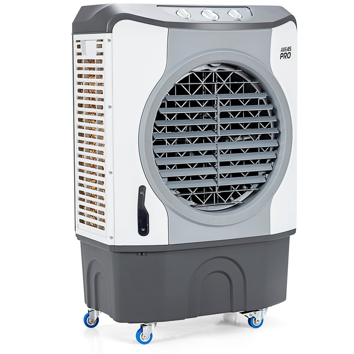 Sugift - 4-in-1 Industrial Evaporative Air Cooler Fan with 12 Gallon Tank and Wheels-Gray - White