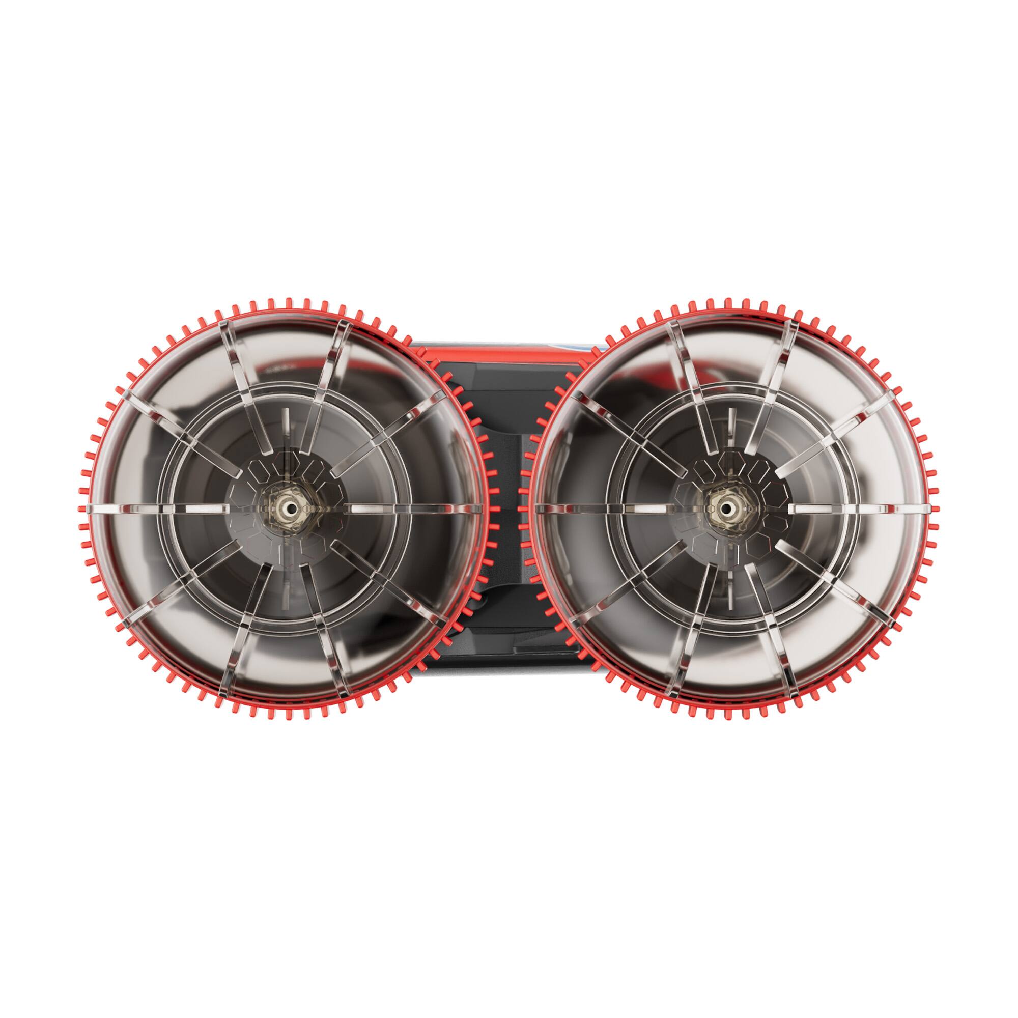 Left. Contixo - AV1 Amphibious 4WD RC Stunt Car for Land and Shallow Freshwater with LED Lights, Ages 6+ - Red.
