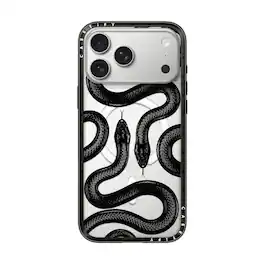 CASETiFY - Compact Case MagSafe Compatible for Apple iPhone 18 Pro Max and 17 Pro Max Devices - Black Kingsnake