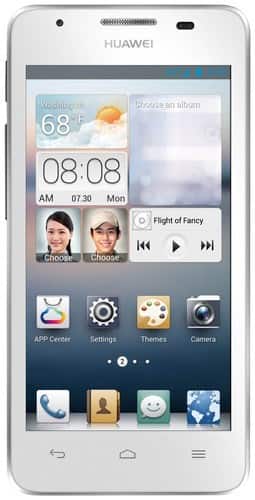 Front Standard. Huawei - Ascend G510 with 4GB Cell Phone (Unlocked) - White.