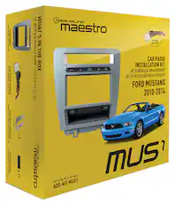 Front. Maestro - Installation Kit for 2010 and Later Ford Mustang Vehicles - Black.