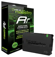 Front. Maestro - Radio Replacement and Steering Wheel Interface for Select Vehicles - Black.