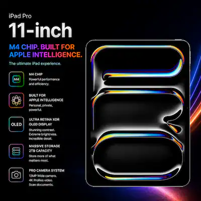 Apple 11 inch iPad Pro M4 chip Built for Apple Intelligence Wi Fi Apple 11 inch iPad Pro M4 chip Built for Apple Intelligence Wi Fi