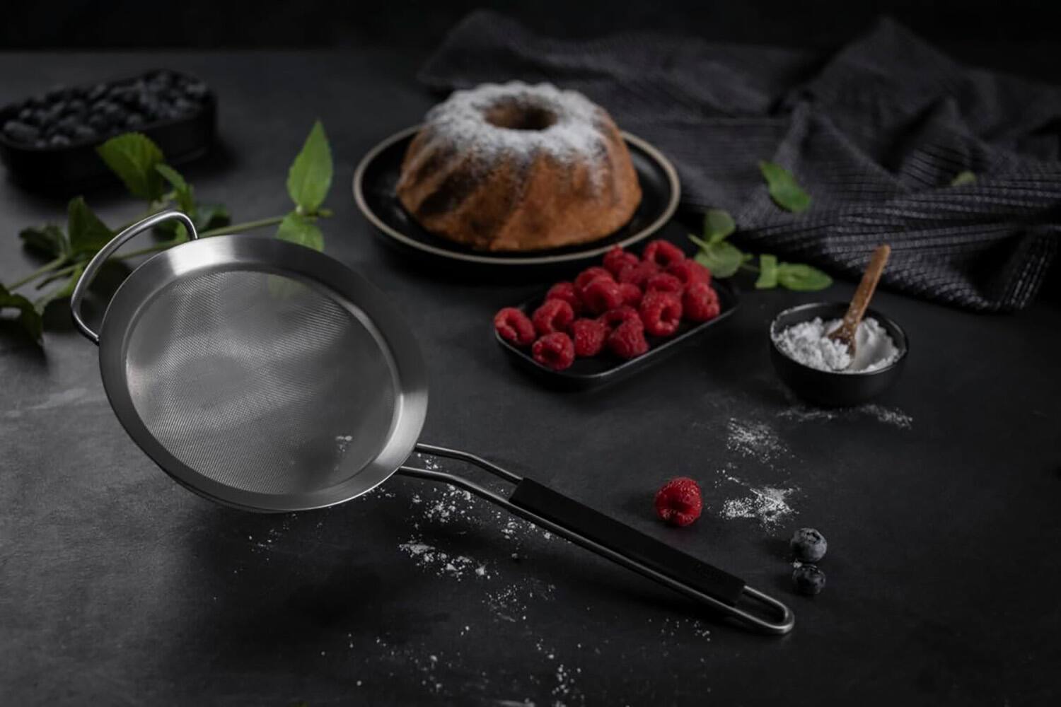 Alt View 2. Kuhn Rikon - Essential Large Strainer, Stainless Steel Fine Mesh - Silver.