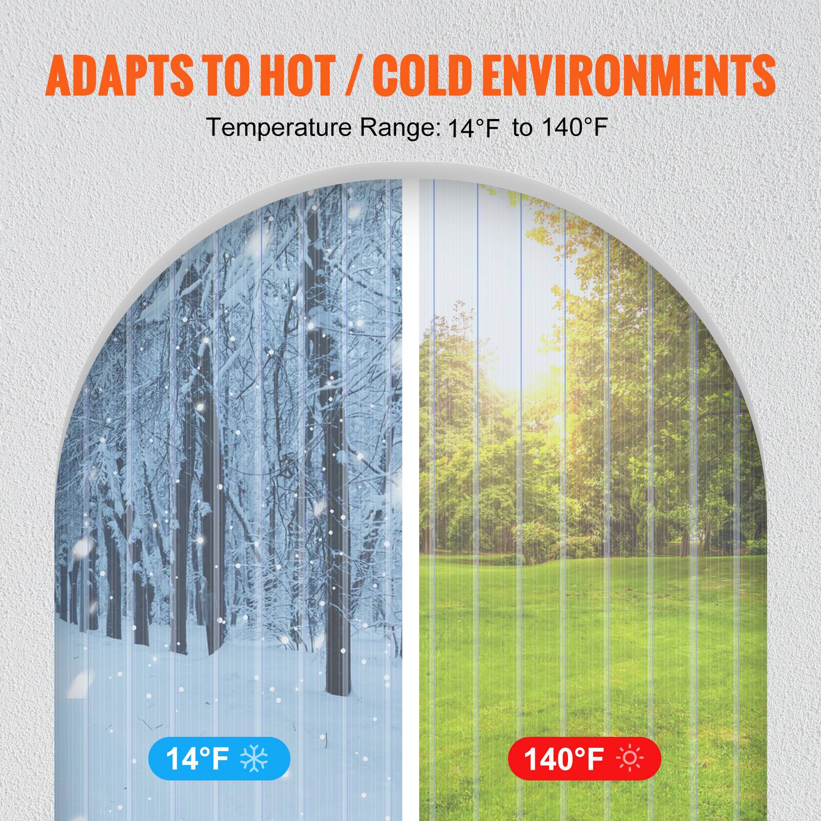 ADAPTS TO HOT / COLD ENVIRONMENTS  
Temperature Range: 14°F to 140°F