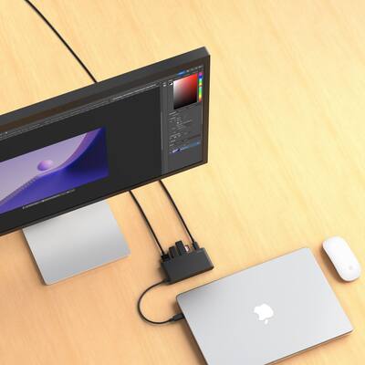 Hub USB C HDMI 4K PD 100W Charge, Multi Data Ports 5Gbps 5 en 1 Dock USB-C, Hub USBC Adaptateur Multiport Compatible pour MacBook Pro/Air,iMac,iPhone 16 15 Plus Pro Max, Samsung Galaxy Hub USB C HDMI 4K PD 100W Charge, Multi Data Ports 5Gbps 5 en 1 Dock USB-C, Hub USBC Adaptateur Multiport Compatible pour MacBook Pro/Air,iMac,iPhone 16 15 Plus Pro Max, Samsung Galaxy