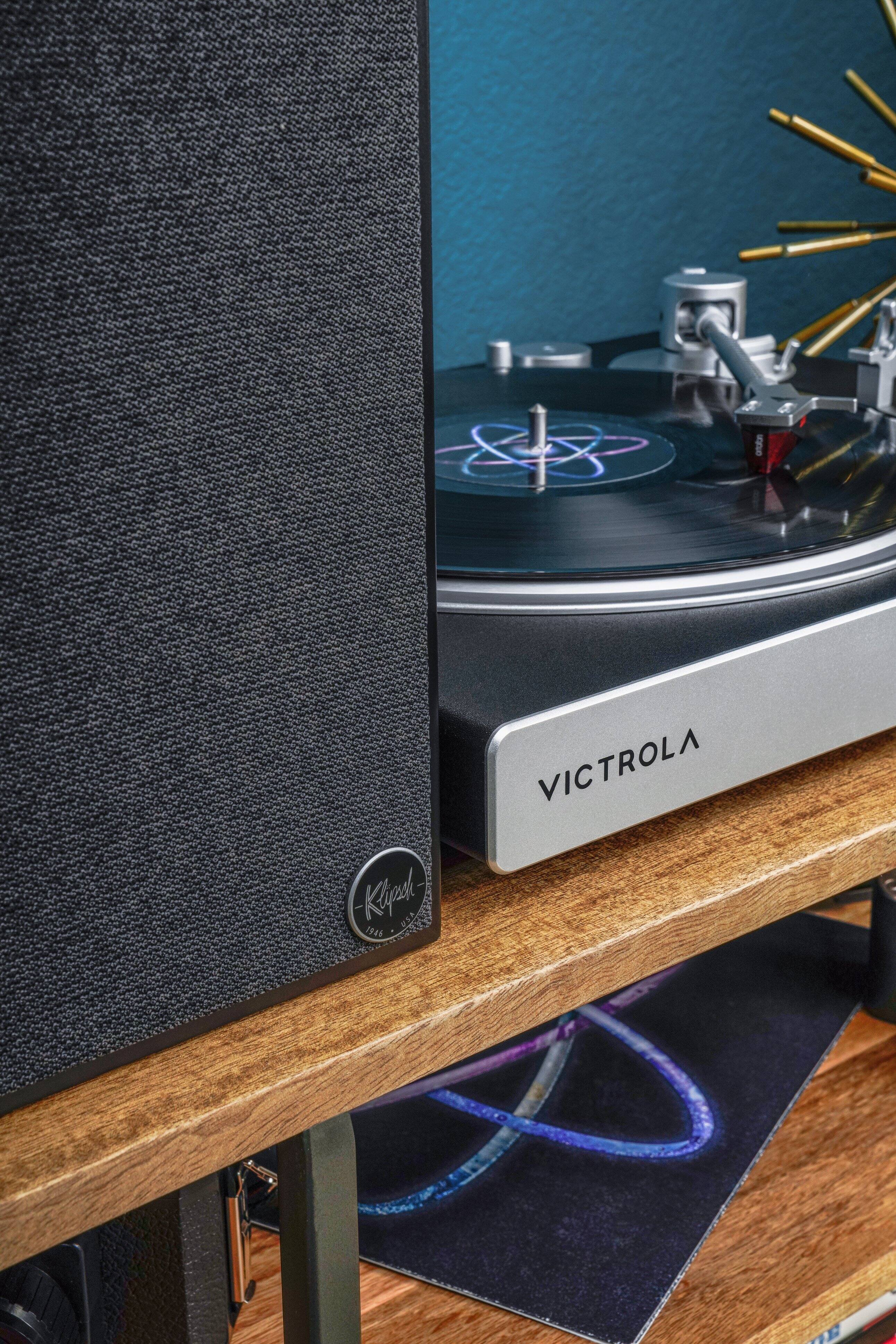 Alt View 27. Victrola - Carbon Hi-Res Turntable - Black/Silver.