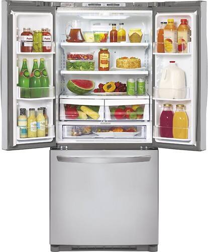 Best Buy: LG 19.7 Cu. Ft. French Door Refrigerator Stainless-Steel ...