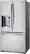 Left. LG - 24.1 Cu. Ft. French Door Refrigerator with Thru-the-Door Ice and Water - Stainless Steel.