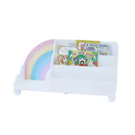 Teamson Kids - Rainbow Display Bookcase - White