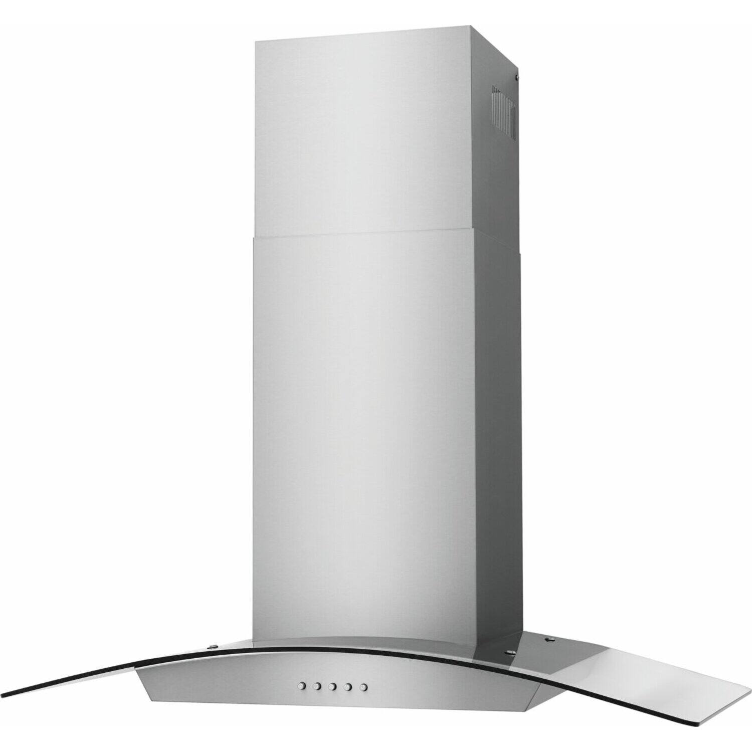 Angle. Frigidaire - 36" Glass Canopy Hood - Stainless Steel.