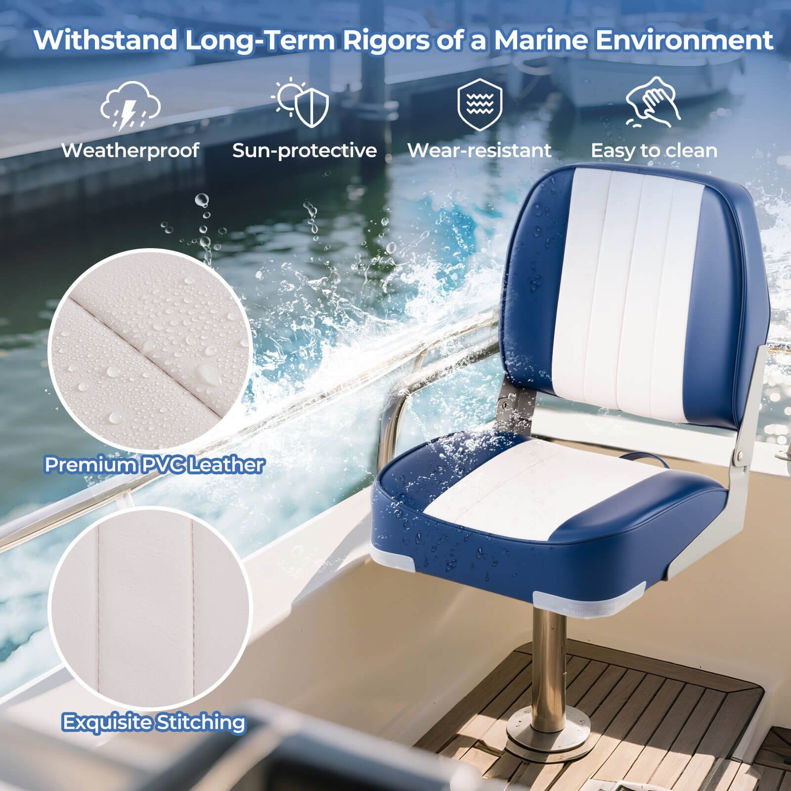 Withstand Long-Term Rigors of a Marine Environment

- Weatherproof
- Sun-protective
- Wear-resistant
- Easy to clean

Premium PVC Leather

Exquisite Stitching