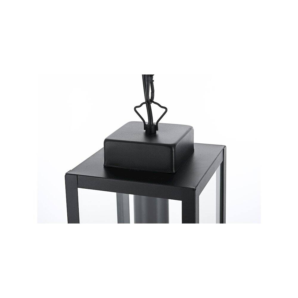 Alt View 4. Elegant Lighting - Hilton 7 inch Outdoor Pendant in Black - Black.