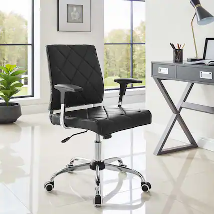 Front. Modway - Lattice Vinyl Office Chair by Modway - Black.