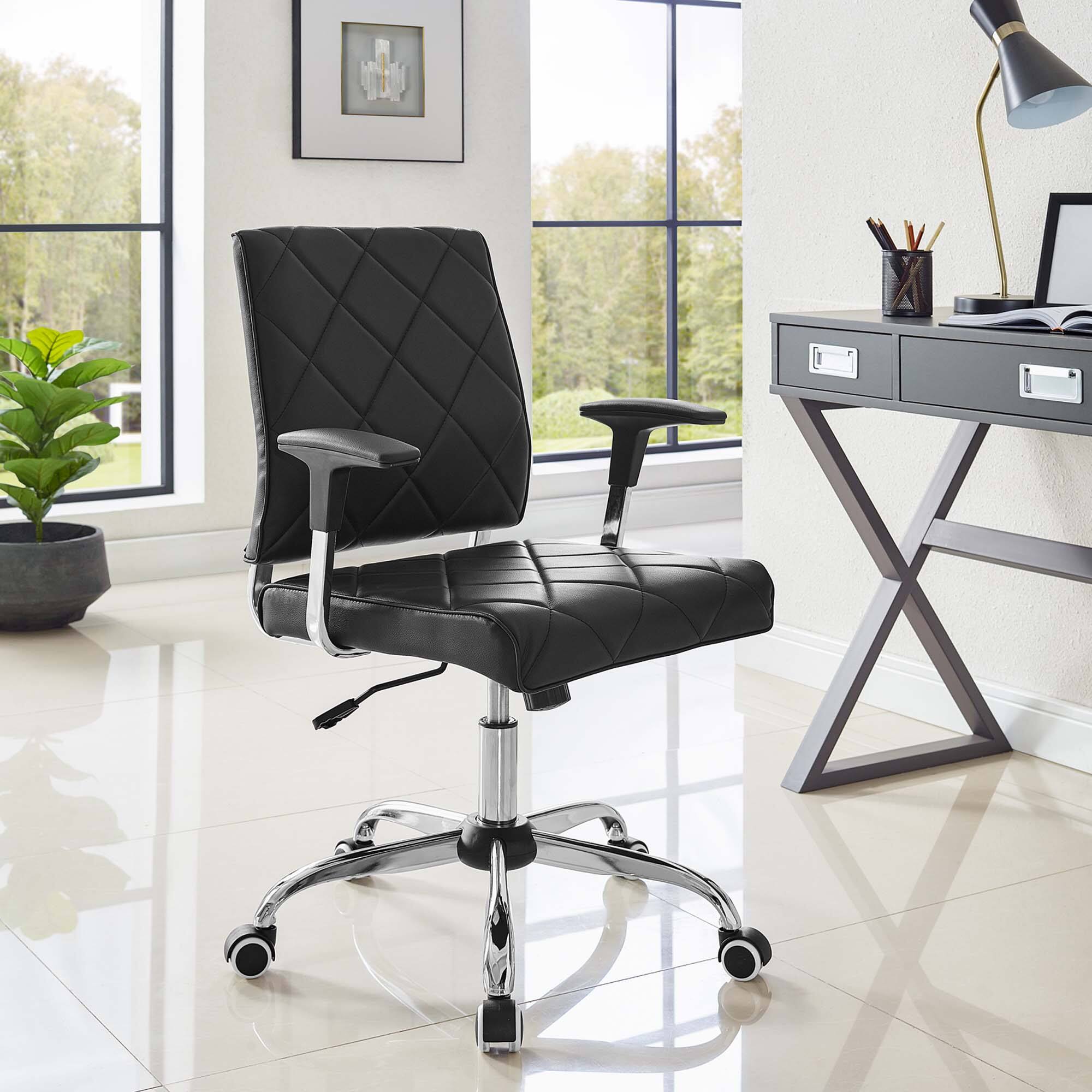 Front. Modway - Lattice Vinyl Office Chair by Modway - Black.