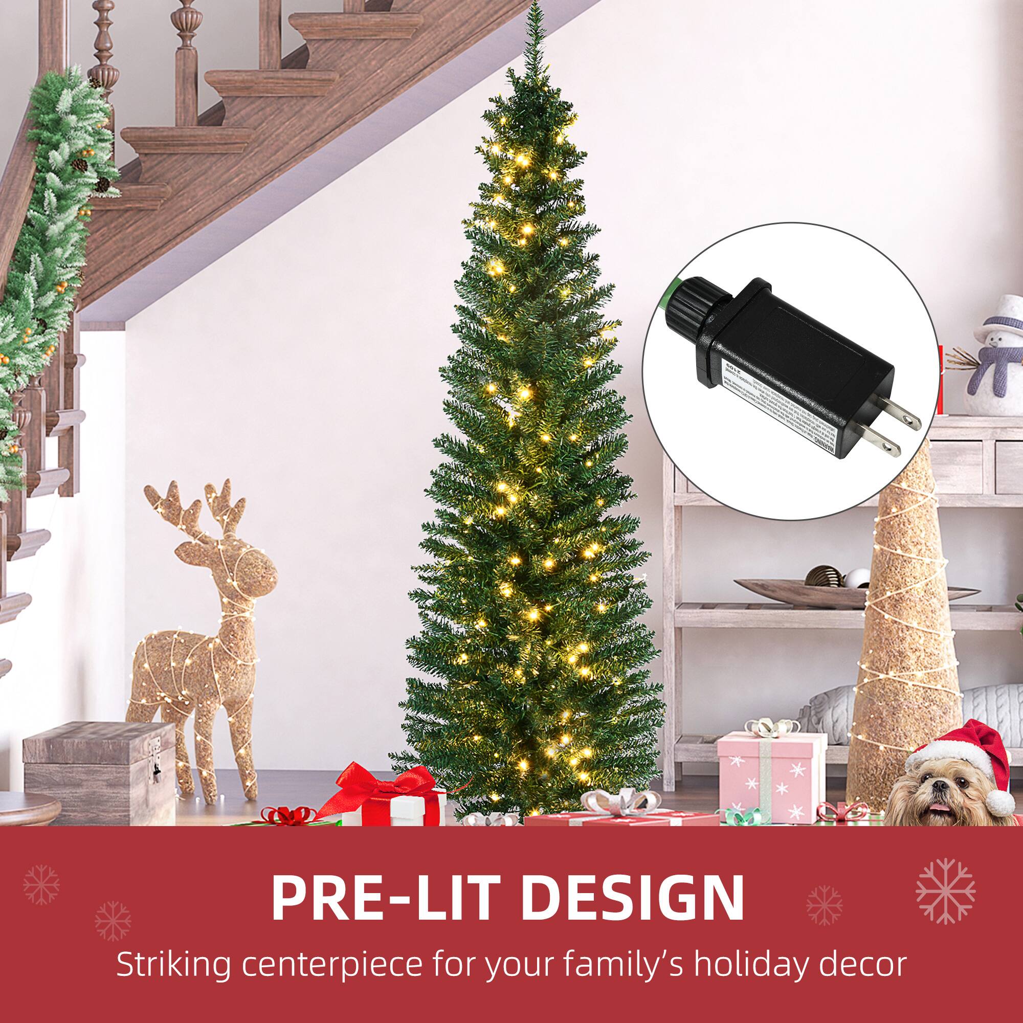 PRE-LIT DESIGN  
Striking centerpiece for your family's holiday decor