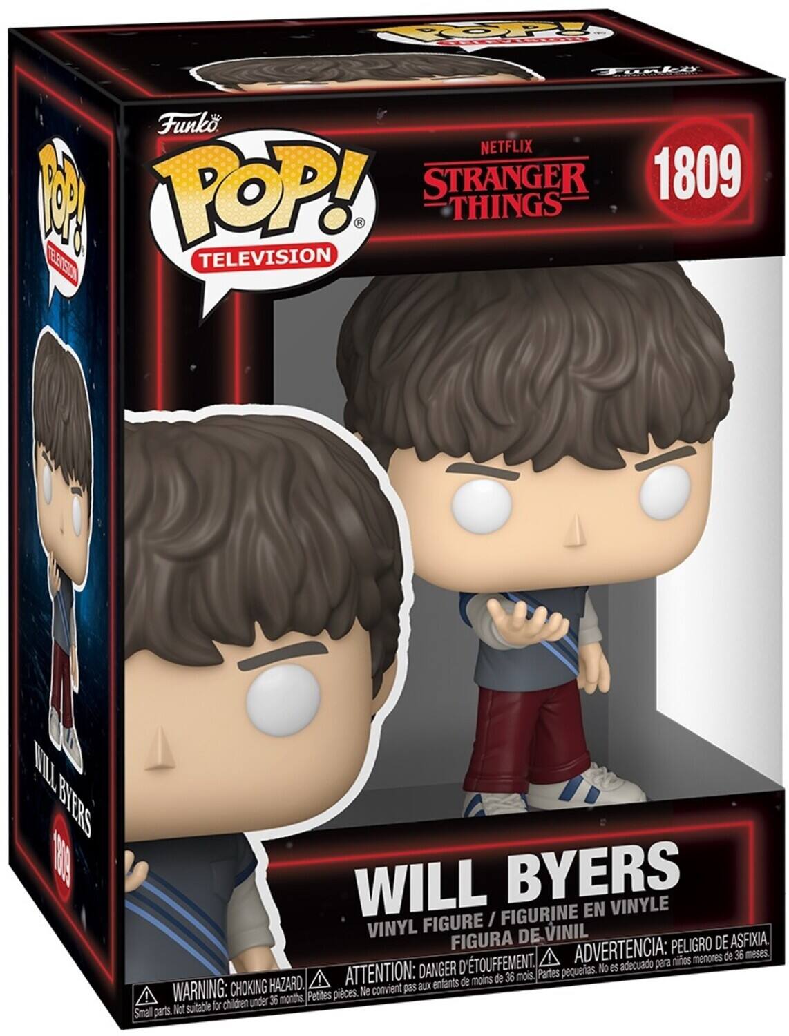 4D OU Funko POP! TELEVISION NETFLIX STRANGER THINGS 1809 WILL BYERS VINYLE FIGURINE EN VINYL DE VINIL FIGURA DE VINIL. ADVERTENCIA: PELIGRO DE ASFIXIA. D'ETOUFFEMENT, ADVERTENCIA: para niños menores de 36 meses, DANGER D' petites. No es adecuado HAZARD. ! ATTENTION: aux enfants de moins de 36 mois Partes WARNING: CHOKING Petites pieces. Ne convient pas children under 36 months Not suitable for Small parts.