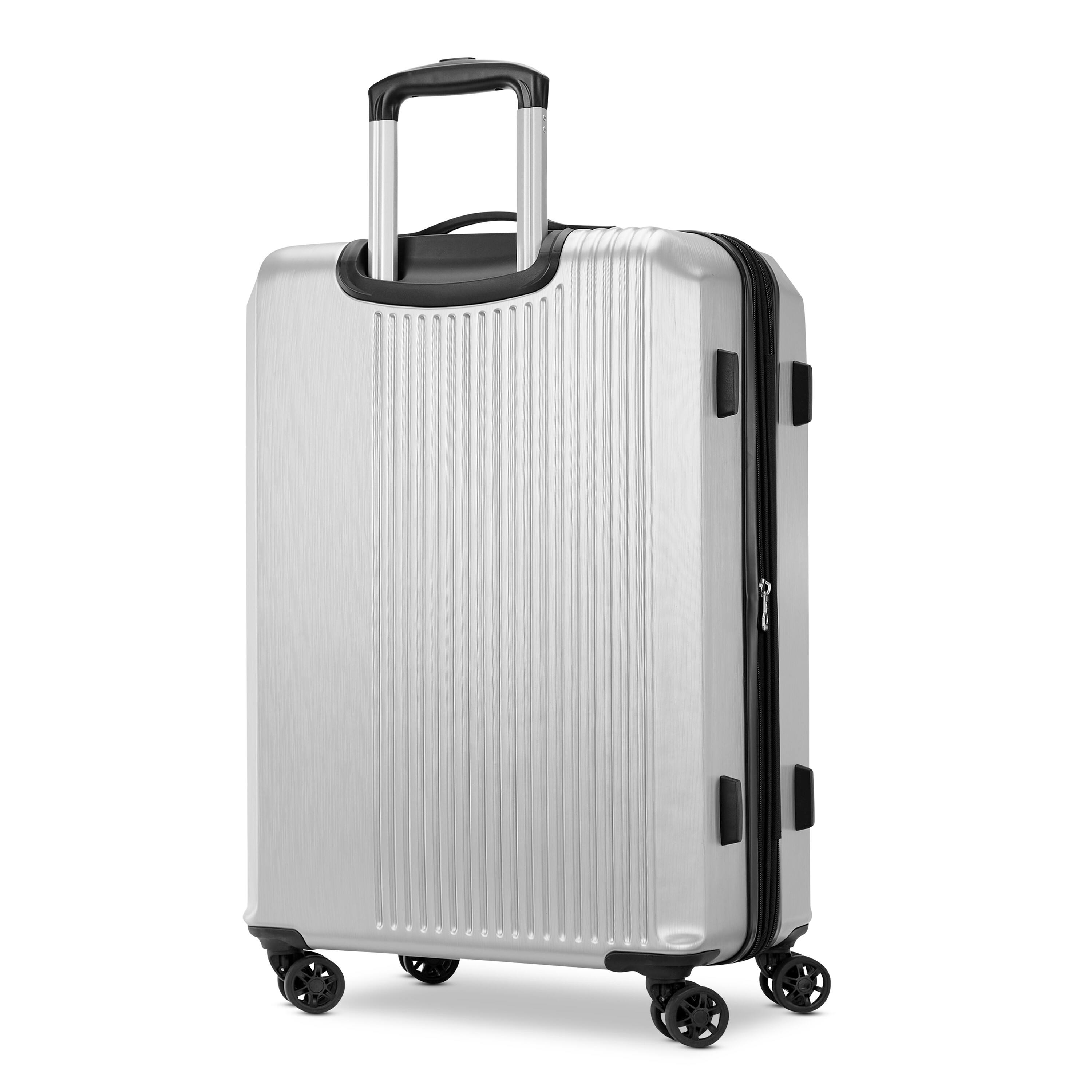 Angle. Samsonite - Alliance SE Carry On Spinner Suitcase - Aluminum Silver.