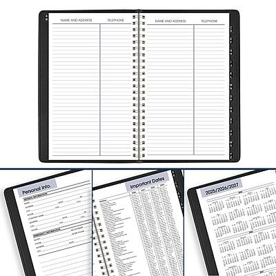 Certainly! Here is the corrected and grouped text from the image:

---

**NAME AND ADDRESS**  
**TELEPHONE**

**NAME AND ADDRESS**  
**TELEPHONE**

---

**Personal Info**  
[Name]  
[Address]  
[City, State, Zip]  
[Phone]  
[Email]  
[Website]  
[Social Media]  
[Date of Birth]  
[Gender]  
[Marital Status]  
[Occupation]  
[Interests]  
[Notes]

---

**Important Dates**  
[Date] [Event/Note]  
[Date] [Event/Note]  
[Date] [Event/Note]  
[Date] [Event/Note]  
[Date] [Event/Note]  
[Date] [Event/Note]  
[Date] [Event/Note]  
[Date] [Event/Note]  
[Date] [Event/Note]  
[Date] [Event/Note]

---

**2025/2026/2027**  
[Month] [Year] [Event/Note]  
[Month] [Year] [Event/Note]  
[Month] [Year] [Event/Note]  
[Month]