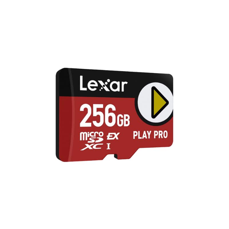 Lexar - PLAY PRO 256GB microSD Express Card, Up to 900MB/s Read, 600MB/s Write, PCIe NVMe, for Gaming Consoles and Cameras