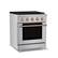 Alt View 2. Hauslane - HausPro 30 in. 4 Burners (20,000 BTU) Freestanding Dual Fuel Range - Rose Gold.
