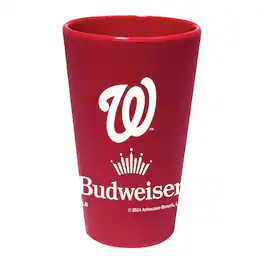 WinCraft - Washington Nationals MLB x Budweiser 16oz. Silicone Pint Glass - Multicolor
