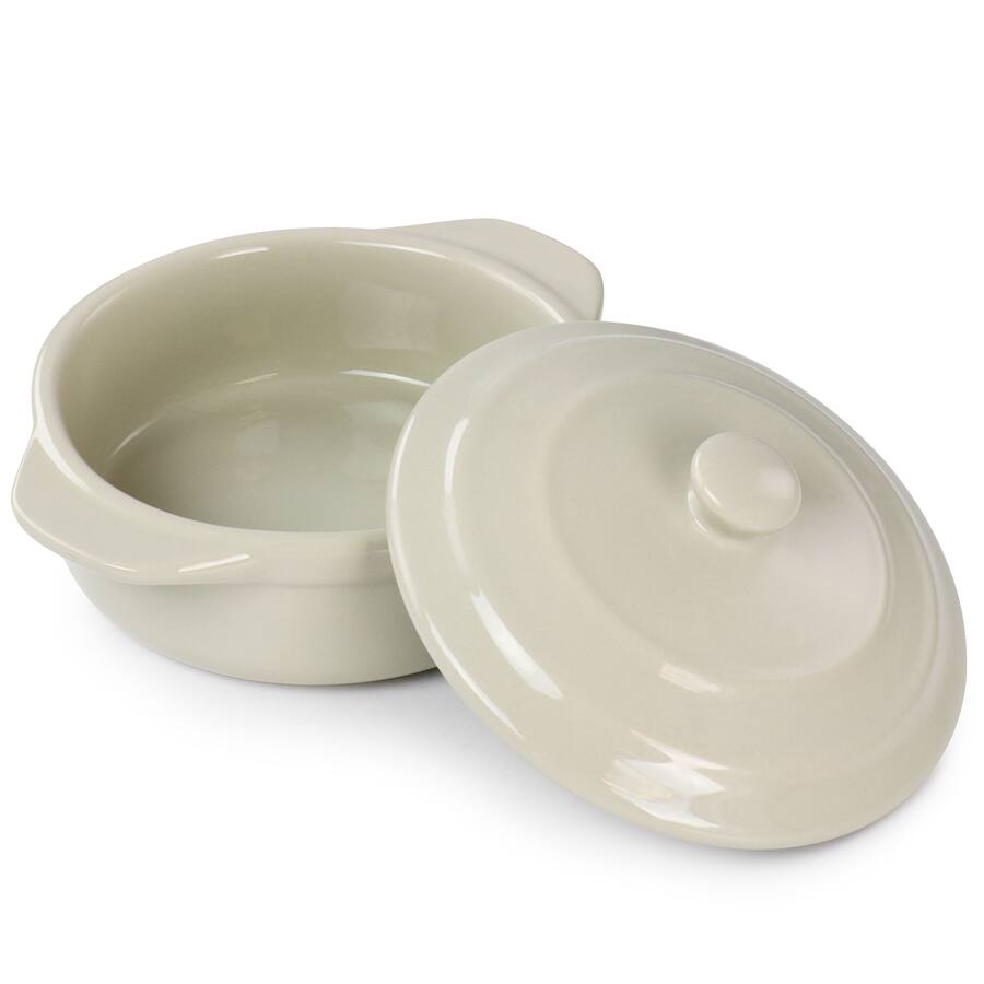 Mini Casserole Martha Stewart Stoneware Round Mini Casserole with Lid Beige 310120247M ...