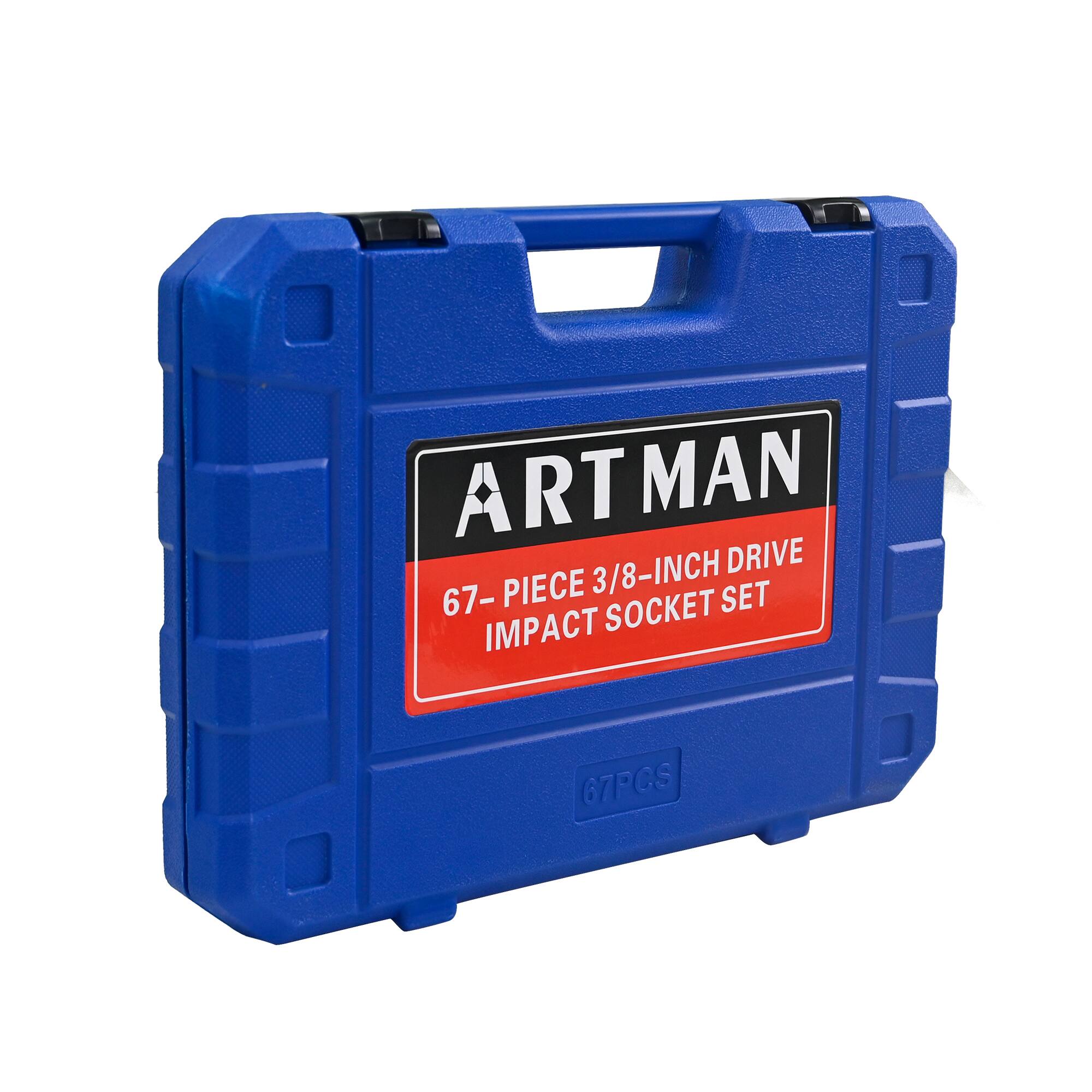 ARTMAN 67-PIECE 3/8-INCH DRIVE IMPACT SOCKET SET 67PCS