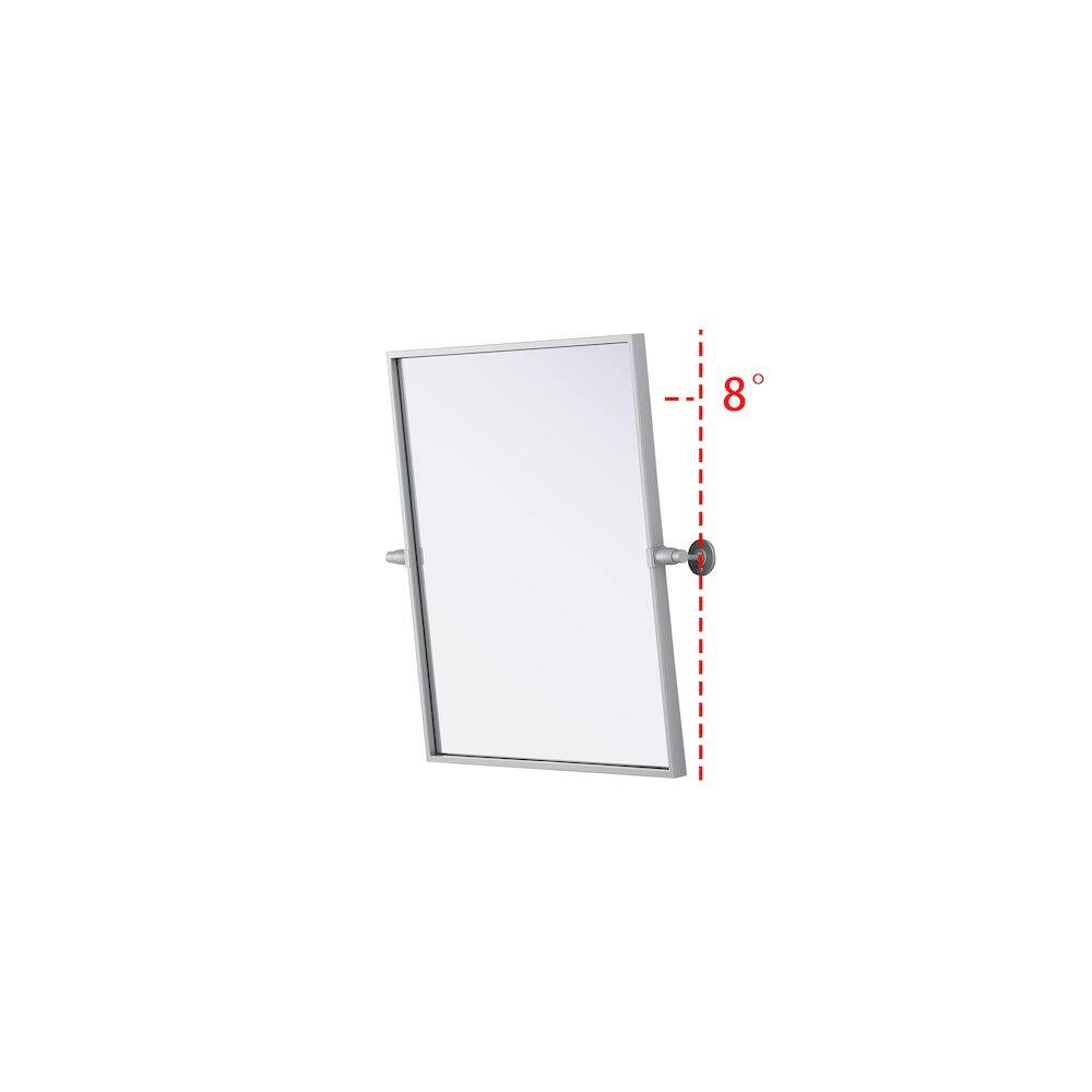 Alt View 4. Elegant Kitchen and Bath - Amoura 20X24 Pivot Mirror In Silver - Silver.