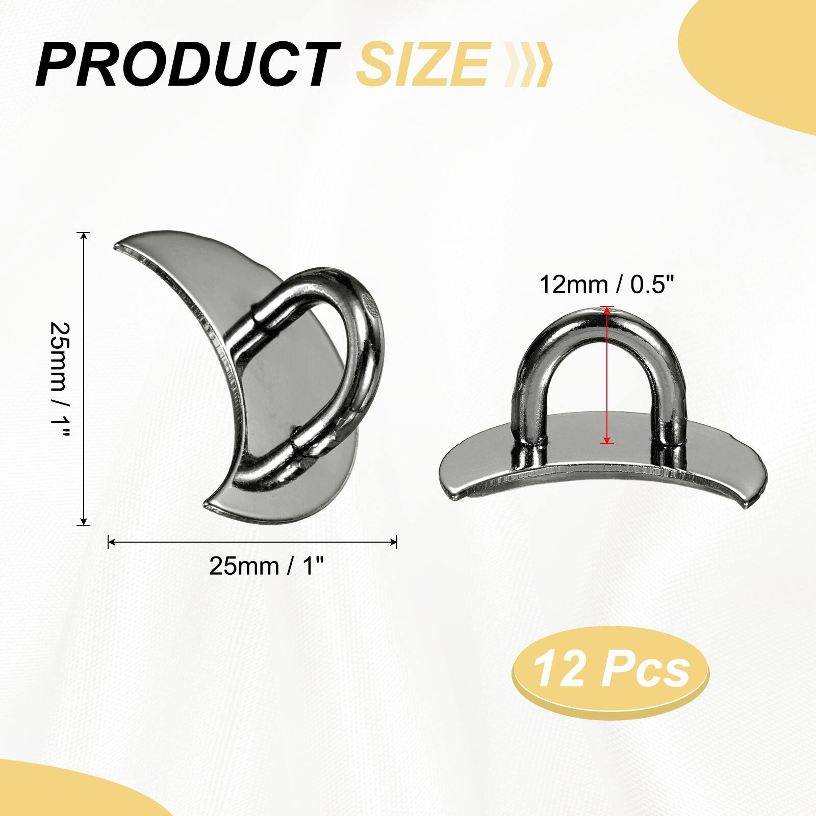 PRODUCT SIZE

25mm / 1"  
12mm / 0.5"  
12 Pcs