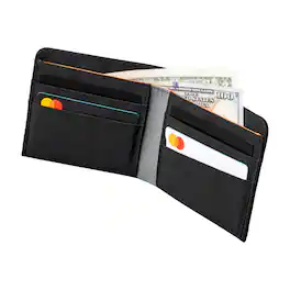 ALPAKA - ARK Classic Wallet,Bifold Wallet with Magnetic Closure, RFID Protection, Global Bill Fit,Gift-Ready Box - Black Axogrid 210D