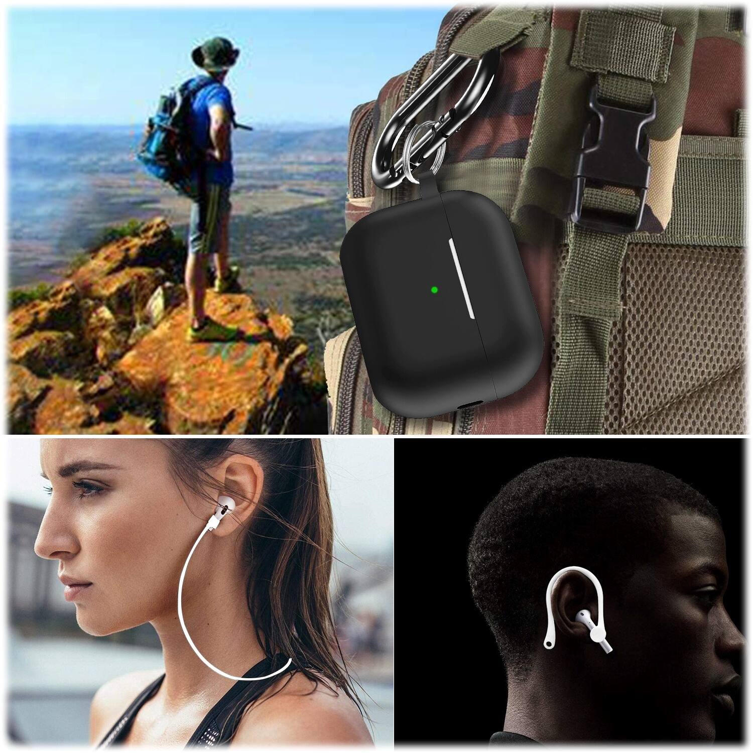 Alt View 15. SaharaCase - Case for Apple AirPods Pro (2nd Generation 2022) - Black.